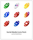 Set of social media icons: Instagram, Facebook, Pinterest, YouTube, Twitter, WhatsApp.