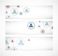 Set of social network banners Royalty Free Stock Photo