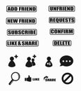 Set of social network icon