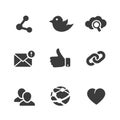 Set of social network icons Royalty Free Stock Photo