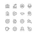 Set of social policy related icons. Royalty Free Stock Photo