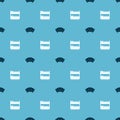 Set Sofa and Bunk bed on seamless pattern. Vector Royalty Free Stock Photo