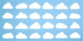 Set of soft Clouds collection in flat design styles, cloud concepts, clouds element, clouds caroon style, in a flat design
