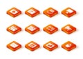 Set Software, MySQL code, Browser files, Keyboard, Computer mouse and monitor screen icon. Vector Royalty Free Stock Photo