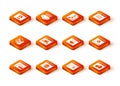Set Software, Server, Data, Web Hosting, Computer, Browser with shield, and Online play video icon. Vector Royalty Free Stock Photo