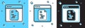 Set Software, web developer programming code icon isolated on blue and white, black background. Javascript computer Royalty Free Stock Photo