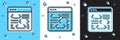 Set Software, web developer programming code icon isolated on blue and white, black background. Javascript computer Royalty Free Stock Photo