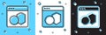 Set Software, web developer programming code icon isolated on blue and white, black background. Javascript computer Royalty Free Stock Photo