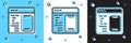 Set Software, web developer programming code icon isolated on blue and white, black background. Javascript computer Royalty Free Stock Photo