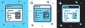 Set Software, web developer programming code icon isolated on blue and white, black background. Javascript computer Royalty Free Stock Photo
