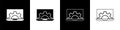 Set Software, web development, programming concept icon isolated on black and white background. Programming language and Royalty Free Stock Photo