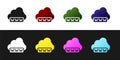 Set Software, web development, programming concept icon isolated on black and white background. Programming language and Royalty Free Stock Photo