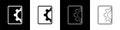 Set Software, web development, programming concept icon isolated on black and white background. Programming language and Royalty Free Stock Photo