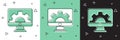 Set Software, web development, programming concept icon isolated on white and green, black background. Programming Royalty Free Stock Photo