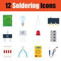 Set of soldering icons