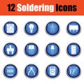 Set of soldering icons.
