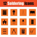 Set of soldering icons