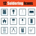 Set of soldering icons