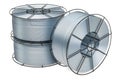 Set of soldering or welding wire spools. 3D rendering