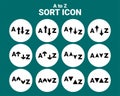 Sort icon vector. Alphabetical order list A to Z. Illustration vector