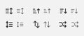 Set of sort vector icon isolated for web and app design Royalty Free Stock Photo
