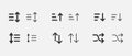 Set of sort vector icon isolated for web and app design