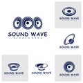 Set of Sound Speaker logo design concept vector. Sound illustration design