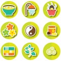 set of spa icons. Vector illustration decorative design Royalty Free Stock Photo