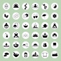 Set of spa and massage icons