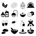 Set of spa and massage icons Royalty Free Stock Photo