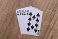 Set of Spade suit playing cards