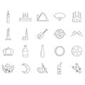 set of spain icons. Vector illustration decorative design