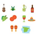 set of spain icons. Vector illustration decorative design