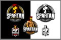 set of spartan vector badge logo template Royalty Free Stock Photo