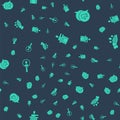 Set Speaker, Hand like, Search people and for search on seamless pattern. Vector