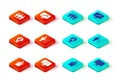 Set Speaker, Hand like, Worker location, User of man in business suit, Graph, schedule, chart and Users group icon