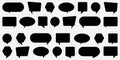 Set speech bubble. Black vector silhouette on white background Royalty Free Stock Photo
