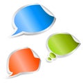 Set of speech bubble stickers Royalty Free Stock Photo