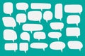 Set of speech bubbles. Blank empty vector white speech bubbles. Cartoon balloon word design. Royalty Free Stock Photo