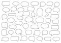 Set of speech bubbles. Blank retro empty comic bubbles. Stickers. Dialog balloons. Vector illustration Royalty Free Stock Photo