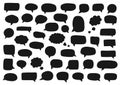 Set of speech bubbles. Blank retro empty comic bubbles. Stickers. Dialog balloons. Vector illustration Royalty Free Stock Photo