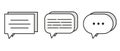 Set of three speech bubbles Royalty Free Stock Photo