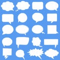 Set speech bubbles cloud shape Royalty Free Stock Photo