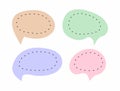 Set of speech bubbles. Collection of flat stickers.