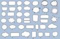 Set of speech bubbles. Comic Retro empty bubble. Vector