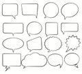 Set of speech bubbles. Comic Retro empty bubble. Vector