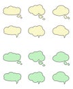 Set of speech bubbles in the form of clouds. Royalty Free Stock Photo