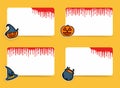 Set of speech bubbles halloween. Empty blank of different shapes for text and chat messages. Stock vector illustration. The variet