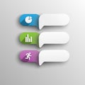 Set of speech bubbles infographic