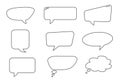 Set of speech bubbles isolated on white background. Chat and talk icon. Design elements. Vector illustration Royalty Free Stock Photo
